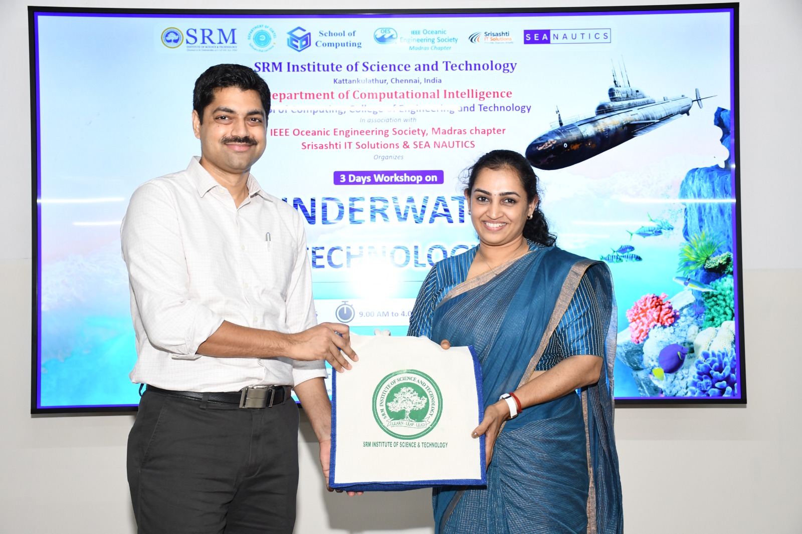 Dr. Abhilash Somayajula at the Underwater Technology Workshop